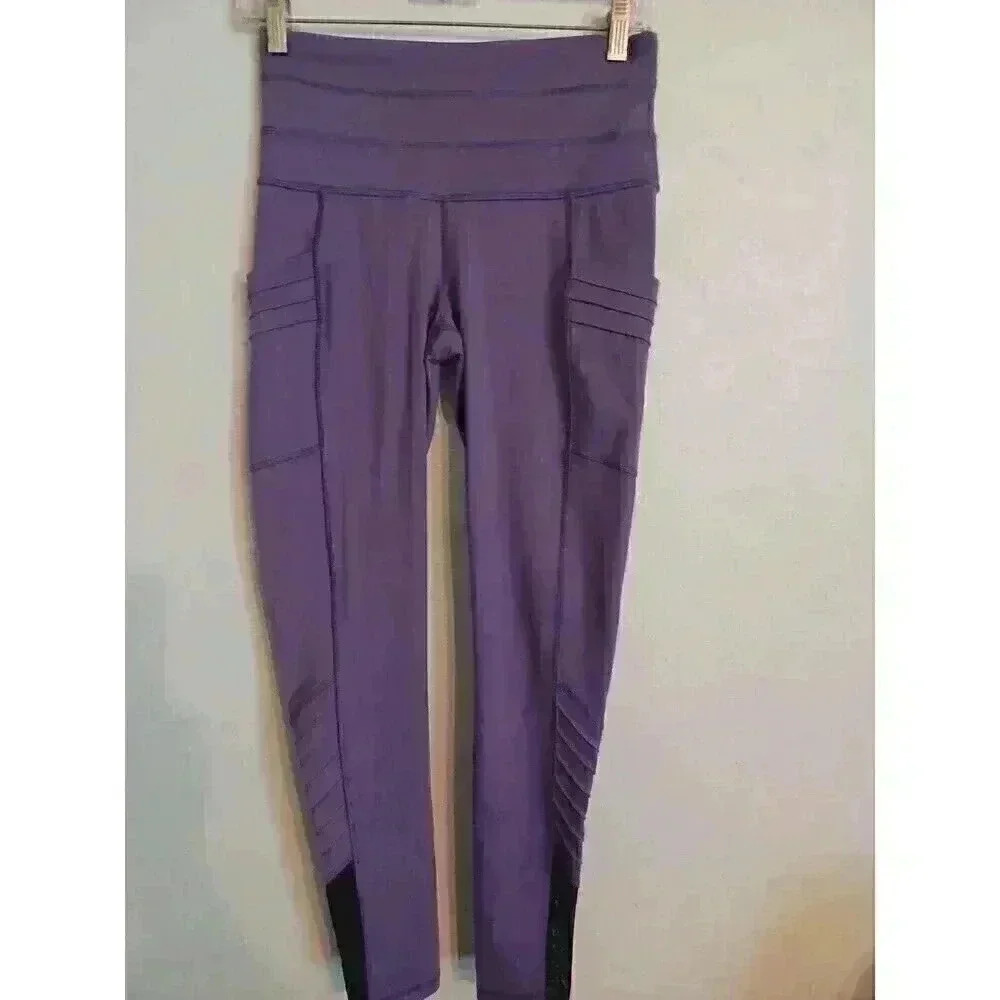 LUCY Women's Sz S/P Purple Athletic Skinny Exercise Yoga Capri Leggings